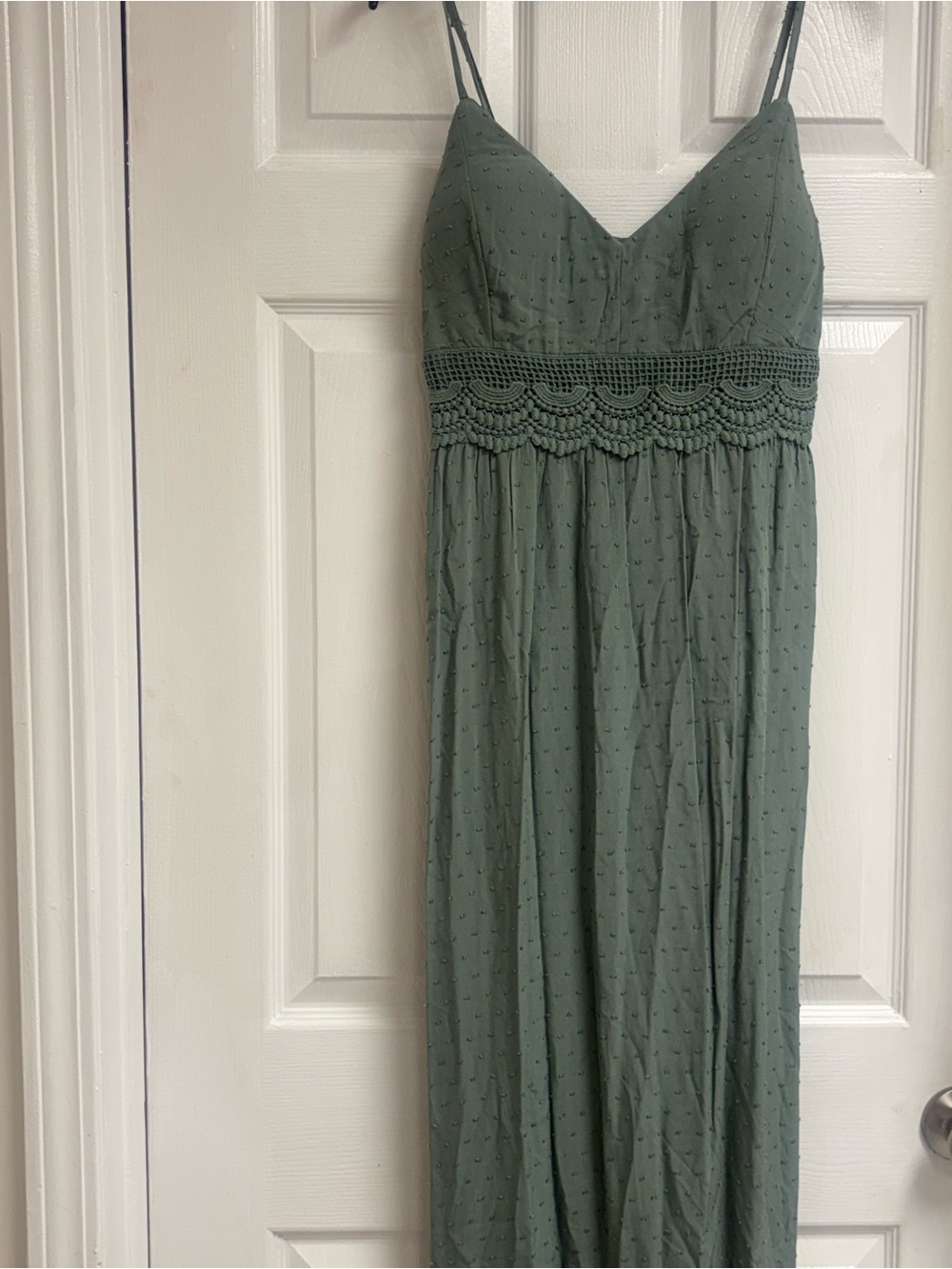 Lily Rose Olive Green Spaghetti Strap Maxi Dress